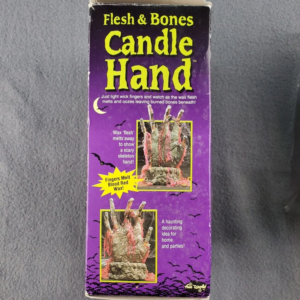 Flesh & Bones Candle Hand Halloween Decor, Open box